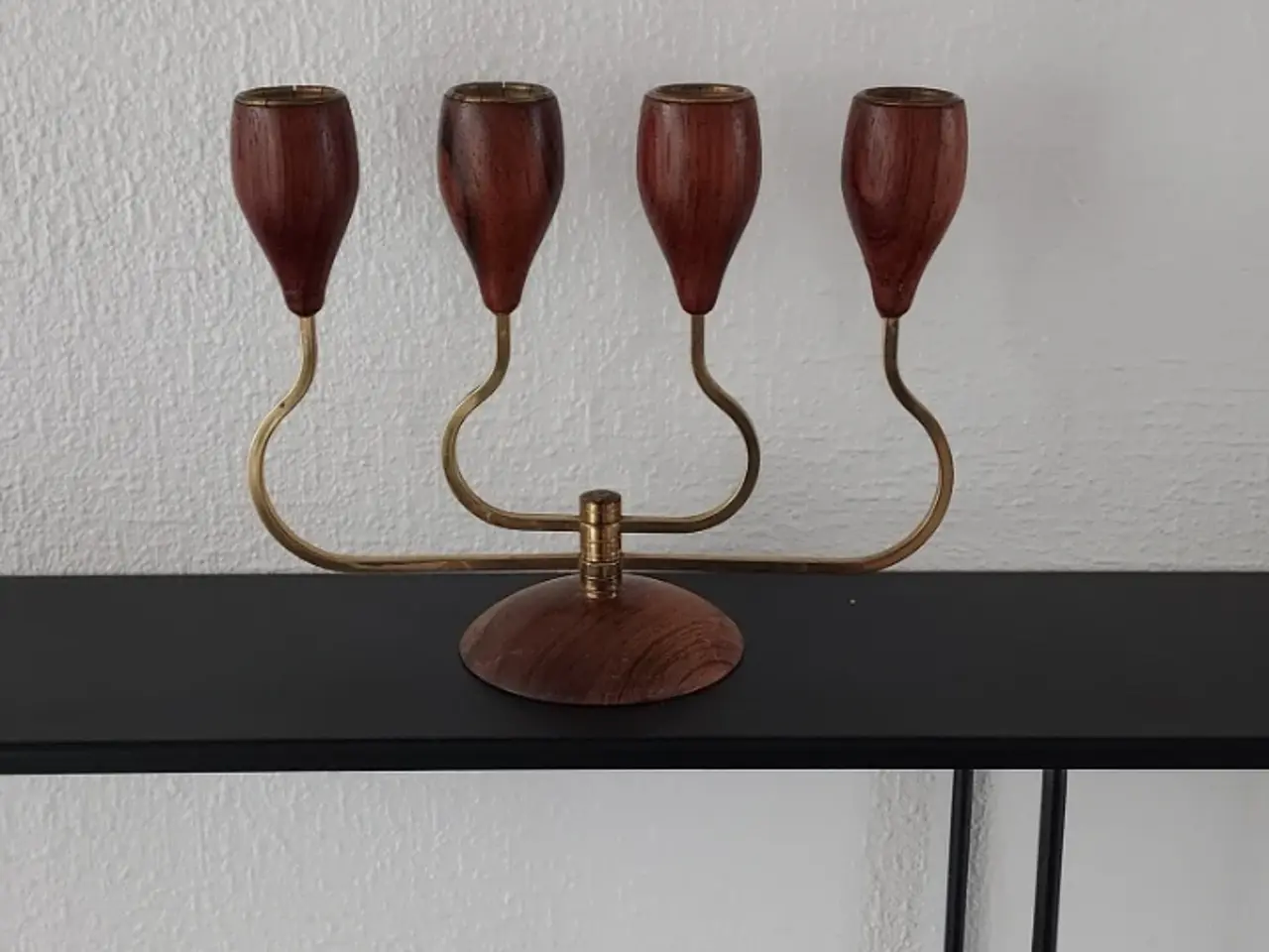 Billede 1 - Retro stage i teaktræ og messing