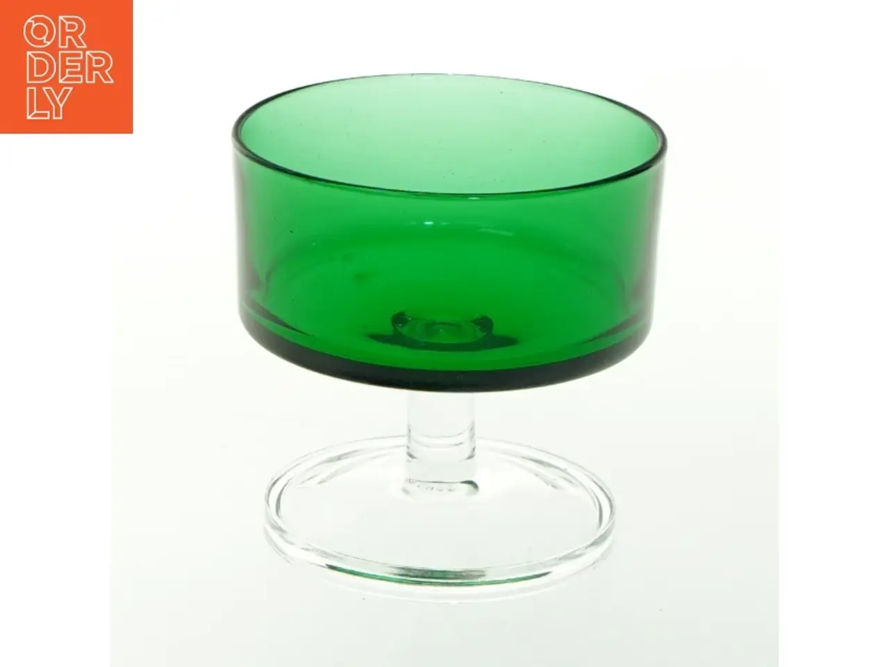 Billede 1 - Grønt glas (str. H. 8,5 cm ø. 8,5 cm)