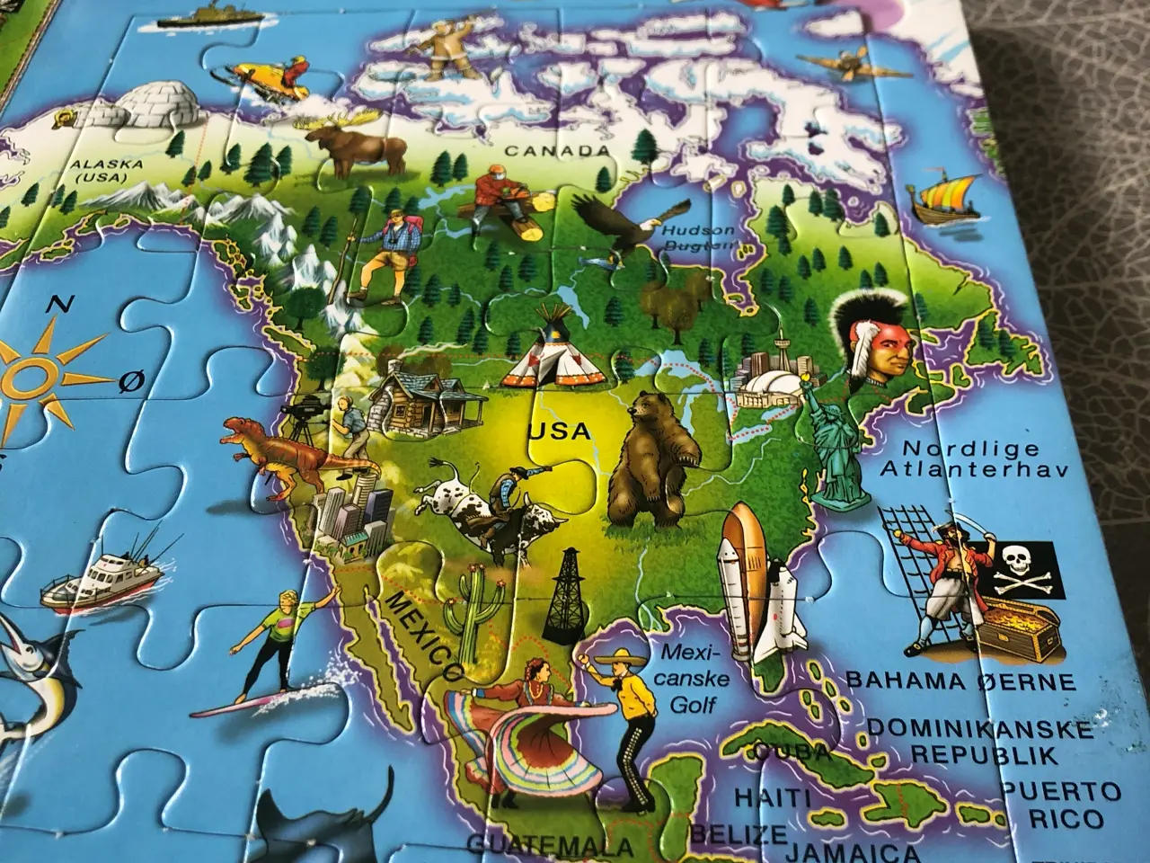 Billede 3 - Verdens atlas puslespil bog