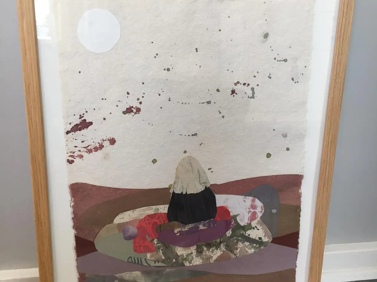 Billede 1 - akvarel & collage af Lise Uhrenholt - sign. og dat