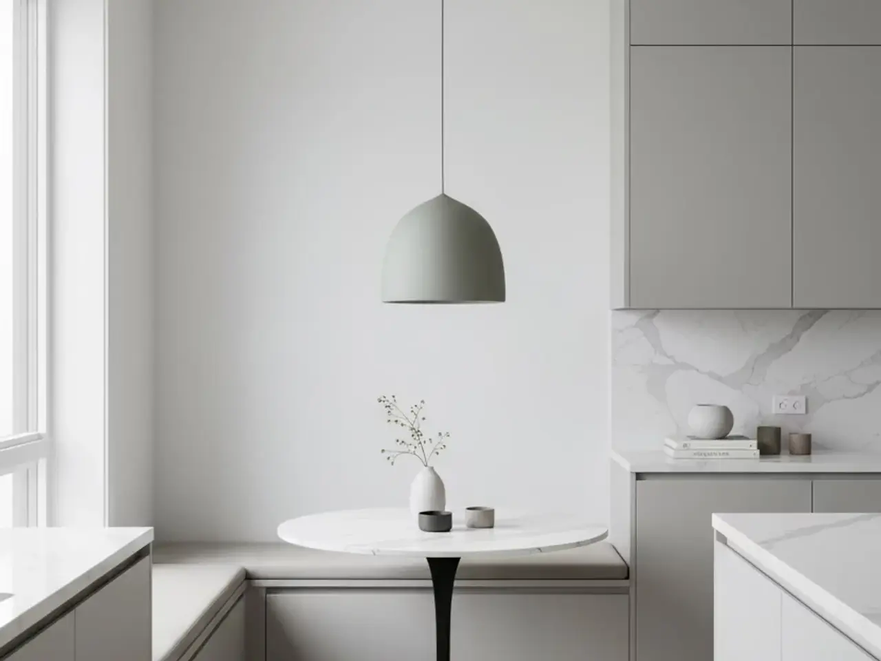 Billede 2 - Fritz Hansen Suspence P1 Lampe – Lysegrå H 23 cm