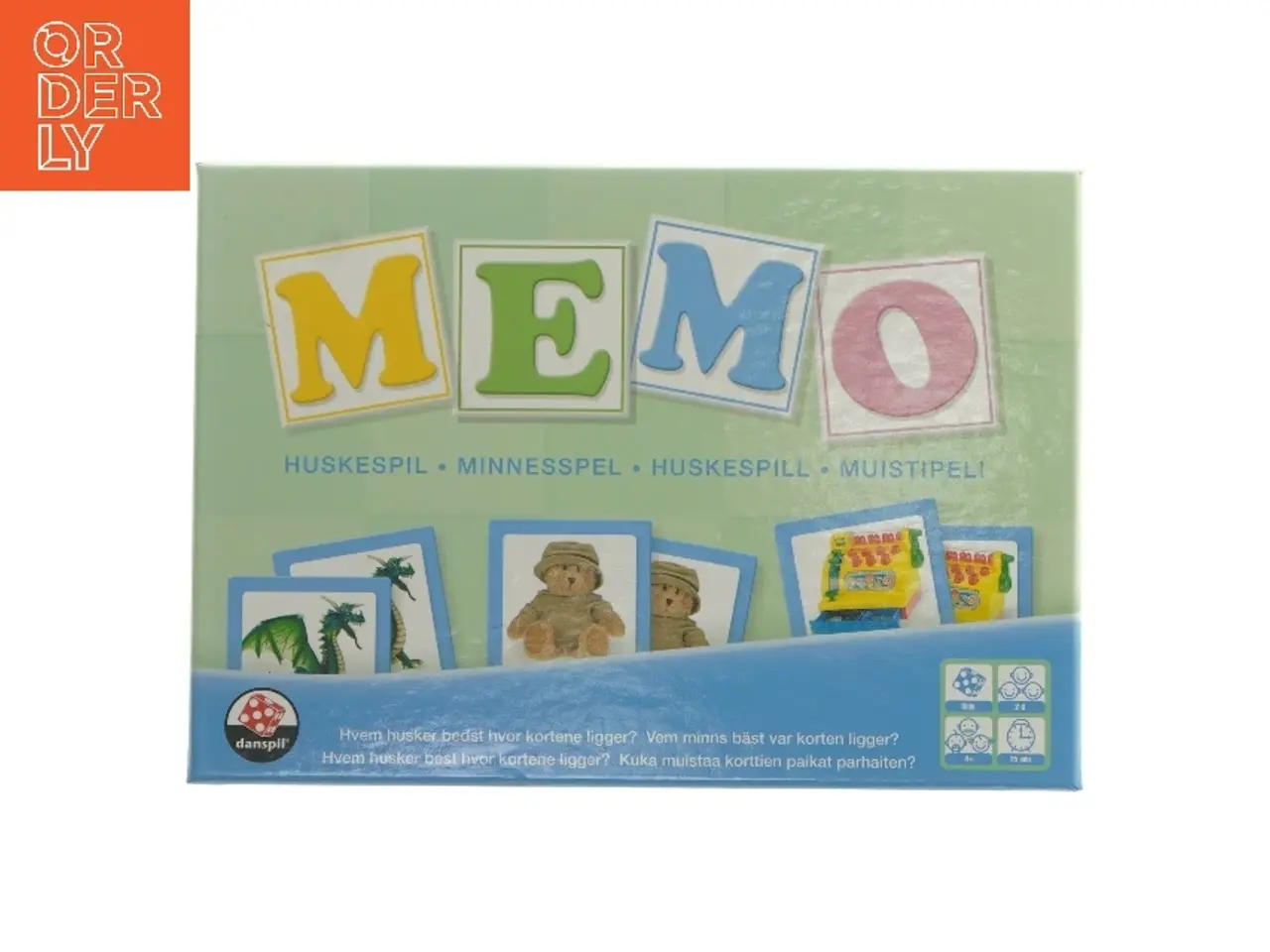 Billede 1 - Memo spil fra Danspil (str. 24x16,5 cm)