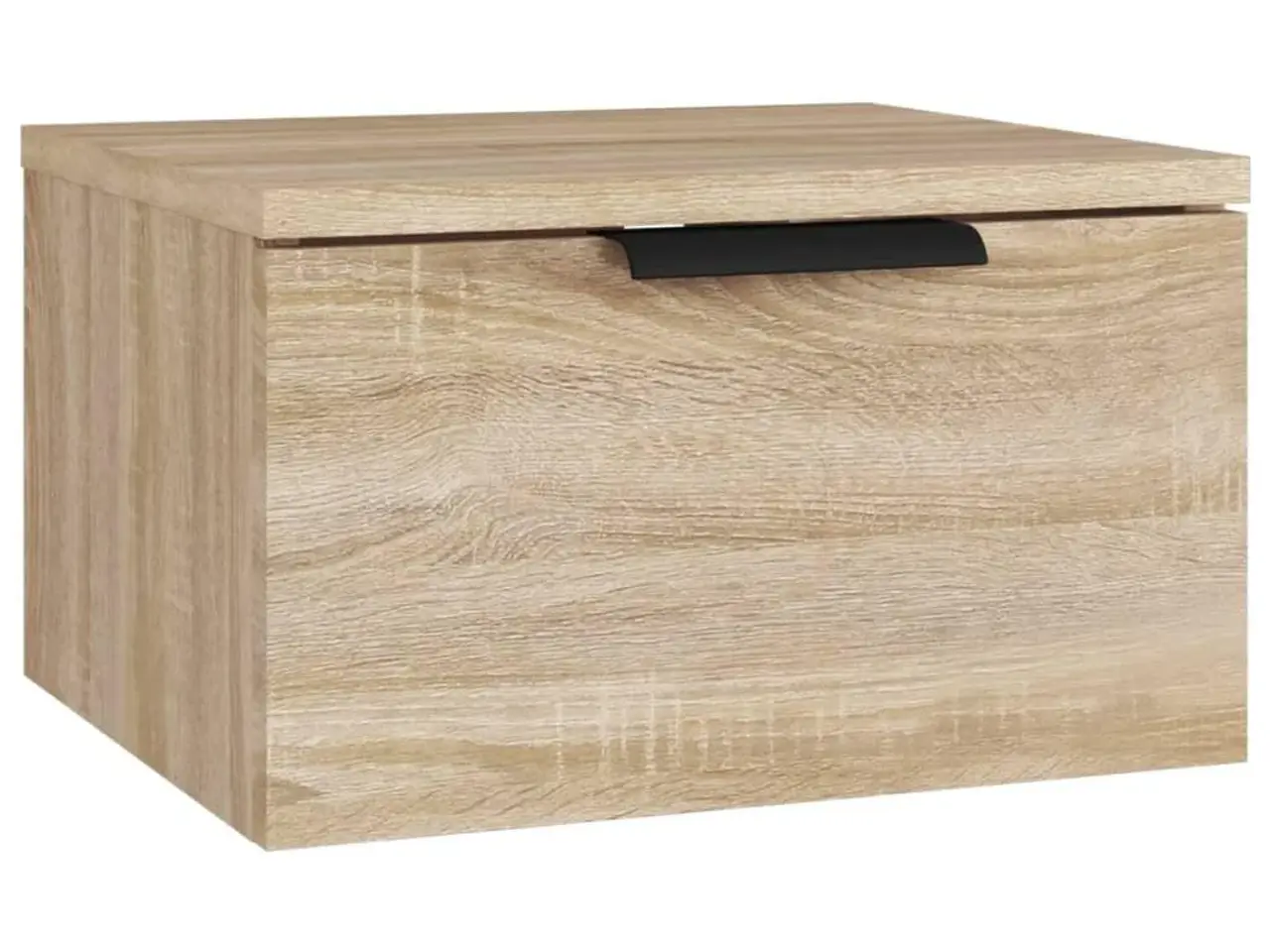 Billede 2 - Væghængt sengebord 34x30x20 cm sonoma-eg