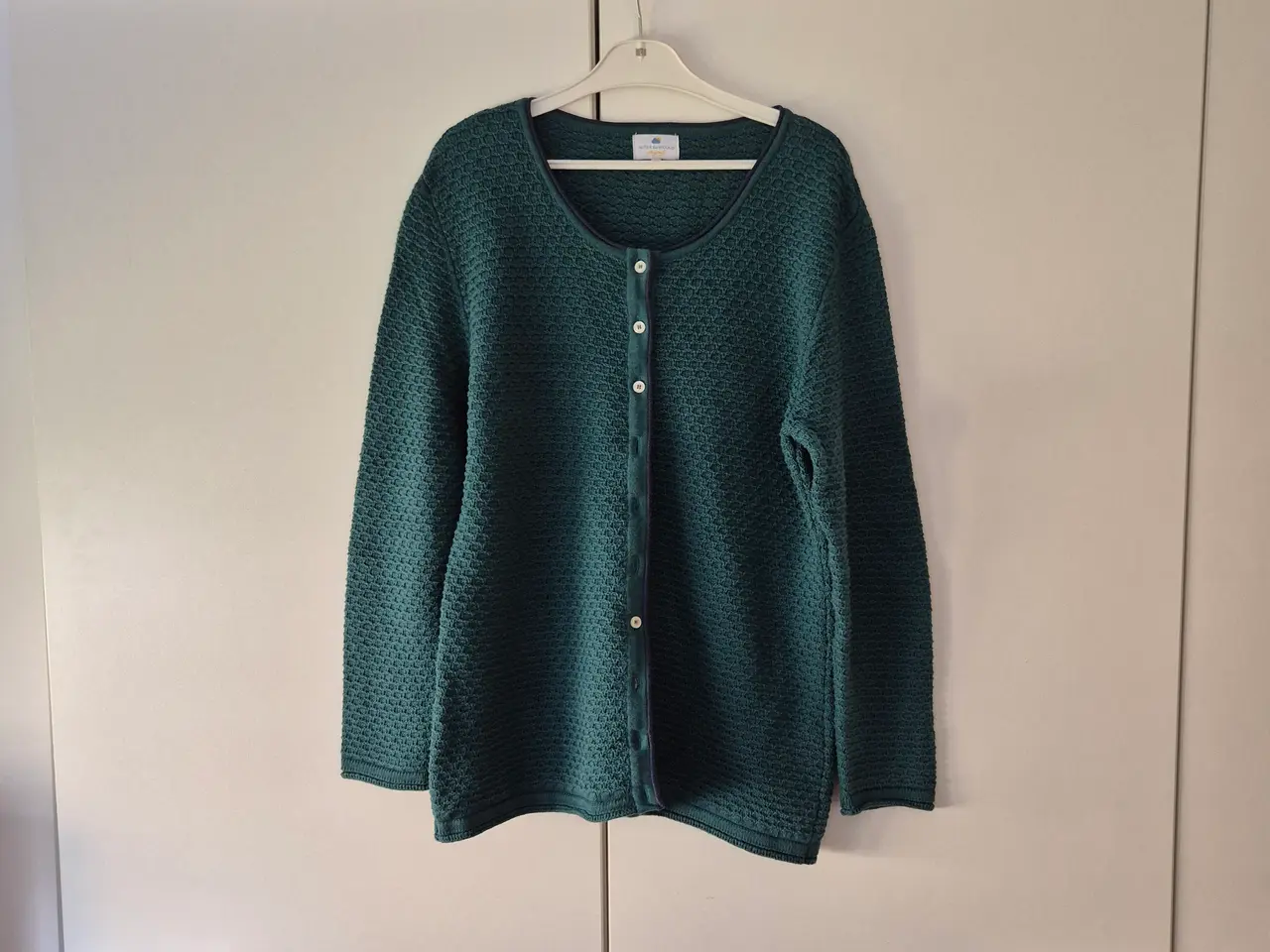 Billede 2 - Mørkegrøn strik cardigan