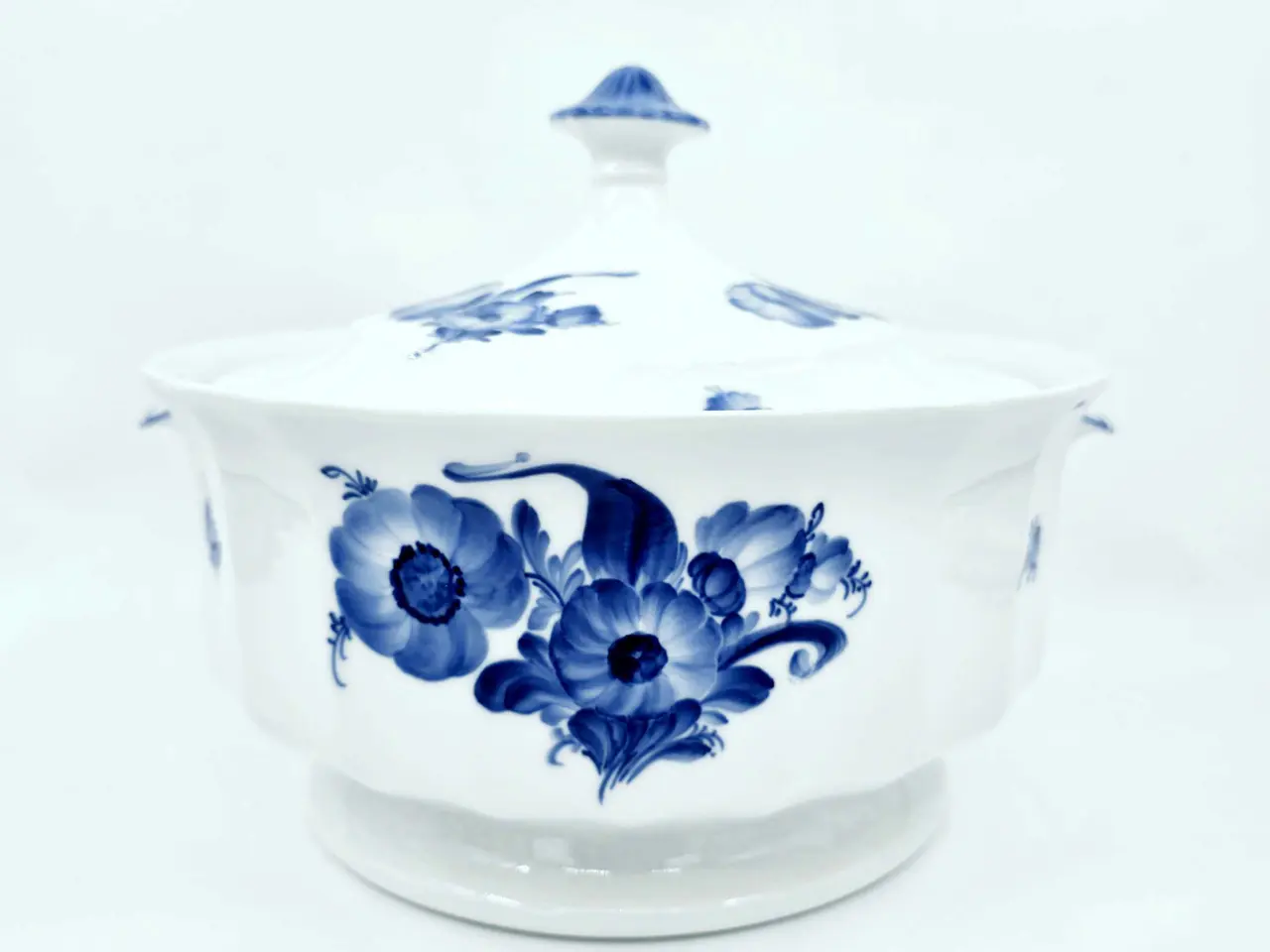 Billede 3 - Blå Blomst kantet terrin Porcelæn