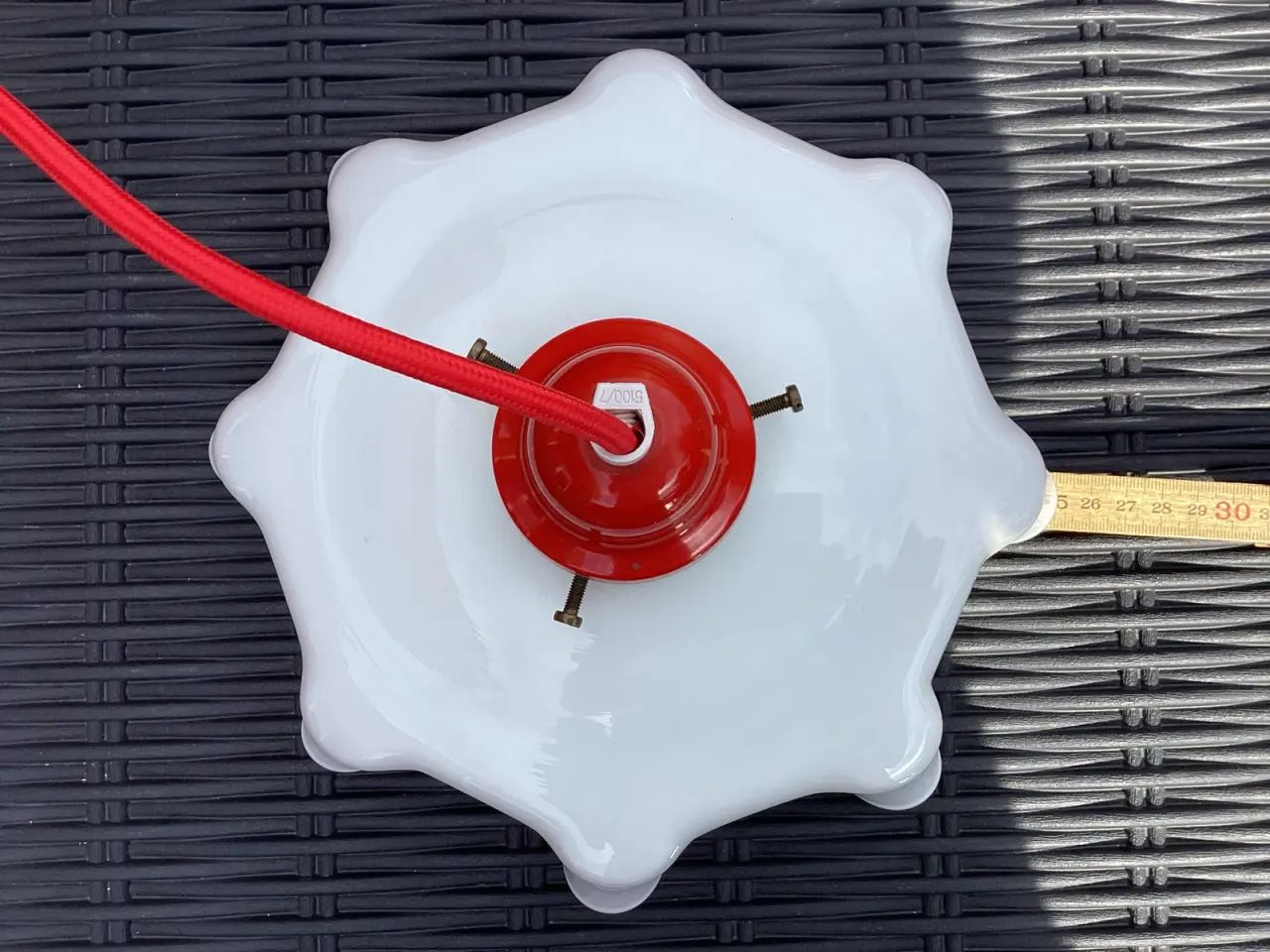 Billede 6 - Loftslampe i glas med blomster