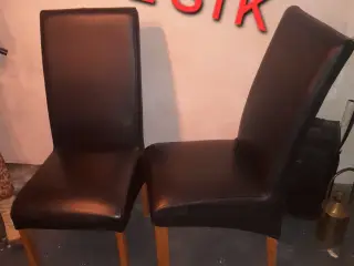 Spisebordsstole i læder