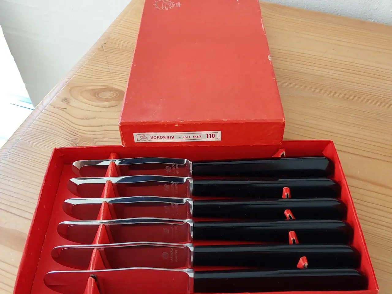 Billede 2 - Raadvad rustfri bordknive med sort benskaft