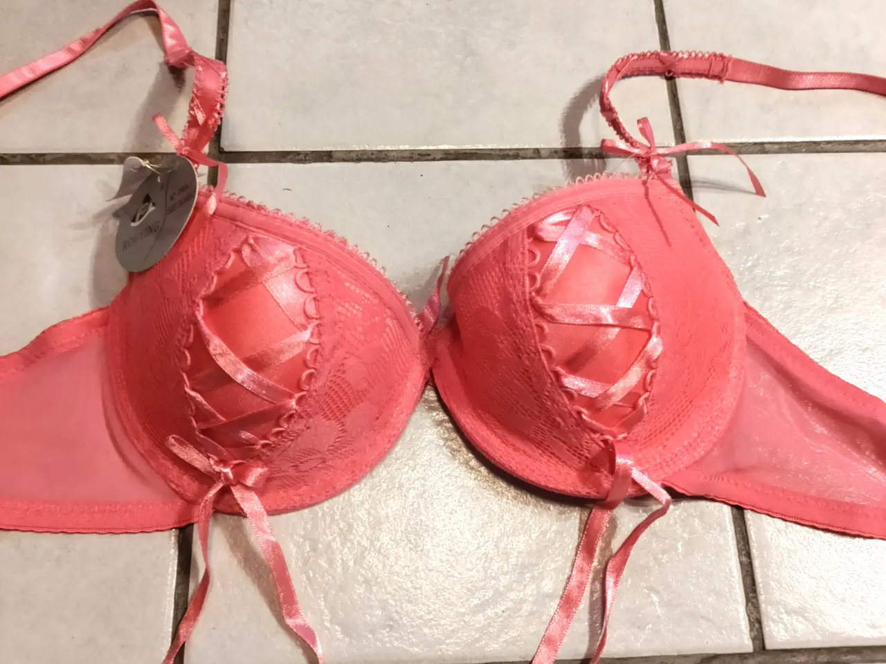 Billede 6 - Rosa BH Sæt PushUp og Satin