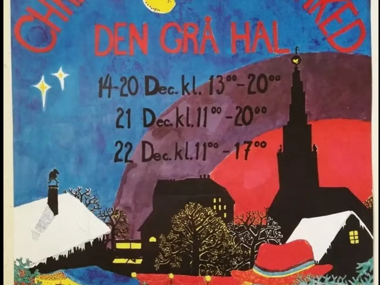 Billede 1 - SØGES Christiania julemarked plakat
