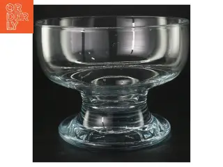 Holmegård glas skål med fod (str. Ø 19,5x h 15 cm)