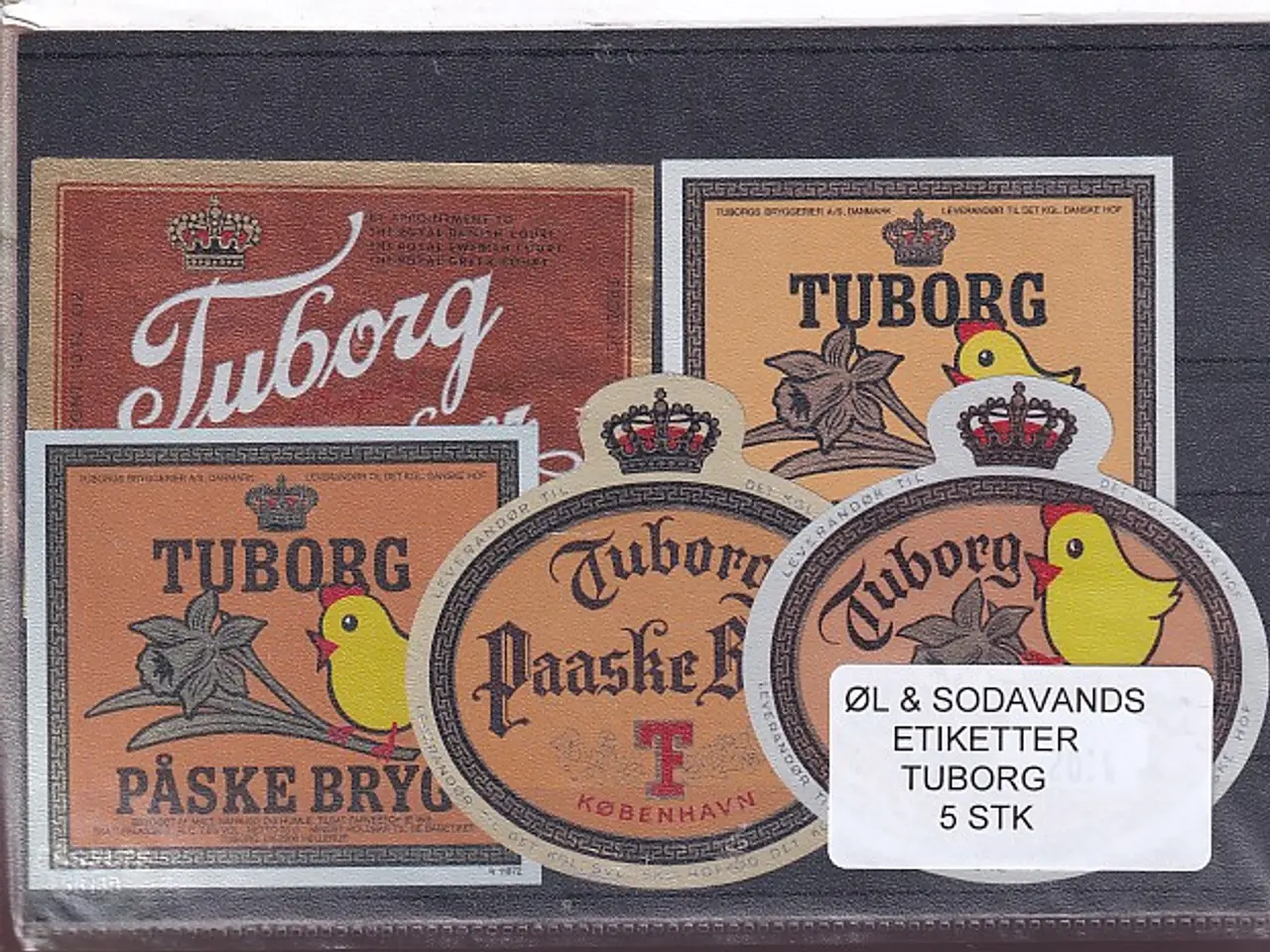 Billede 1 - Øl og Sodavands Etiketter - Tuborg - 5 Stk.