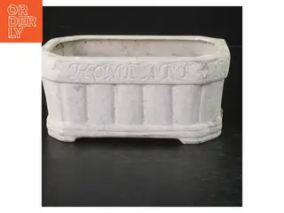 Hvid rektangulær plantekasse (str. 16x12 cm)
