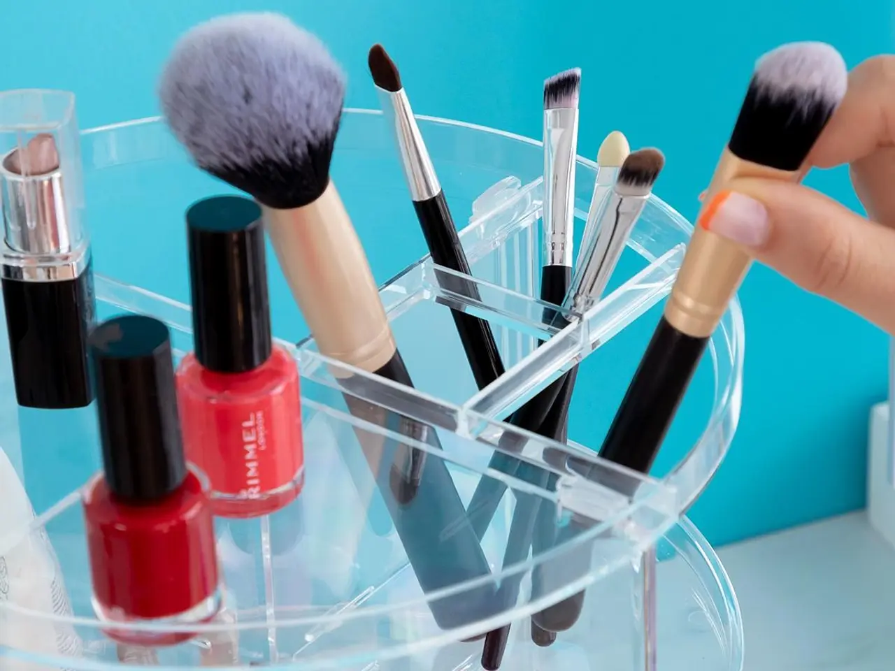 Billede 7 - Rolkup roterende makeup-ordner - gennemsigtig