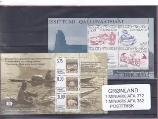 Grønland - 2 Miniark AFA 372 - AFA 382 - Postfrisk