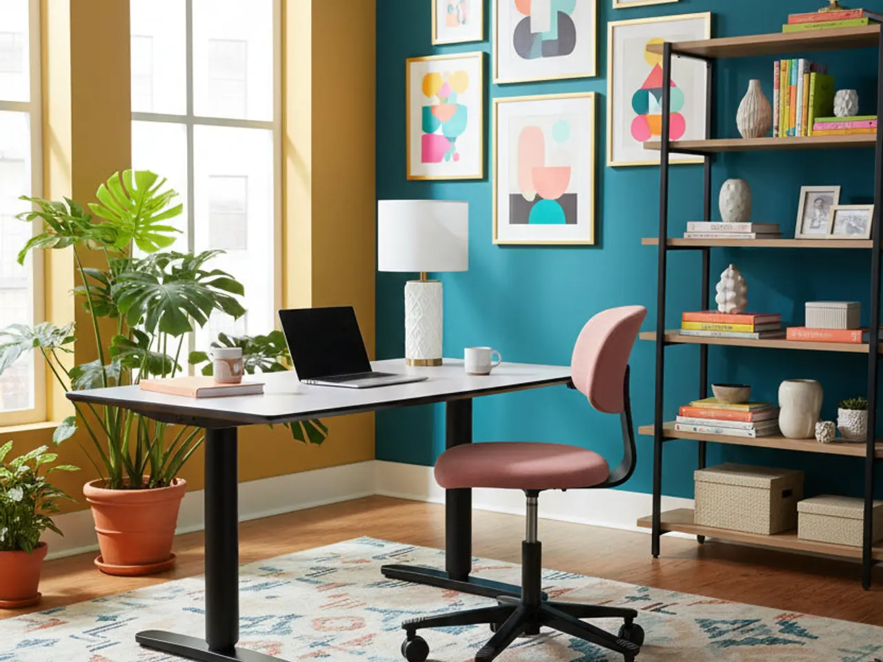 Billede 2 - Håg Tion Stol + IKEA BEKANT Hæve/sænkebord – Lyserød/Sort