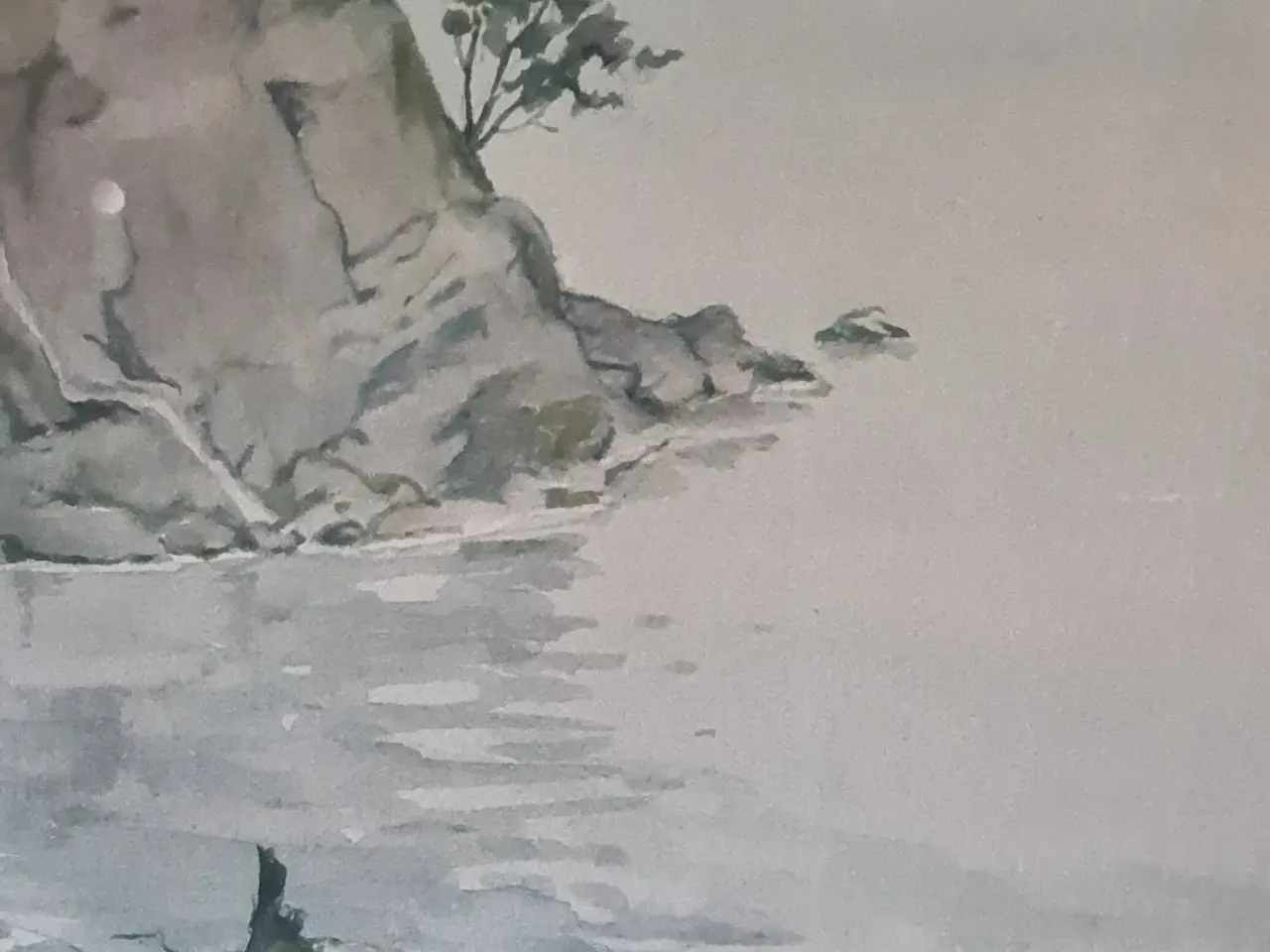 Billede 4 - Original svensk skærgårdsakvarel – Ewald N. – Sävö
