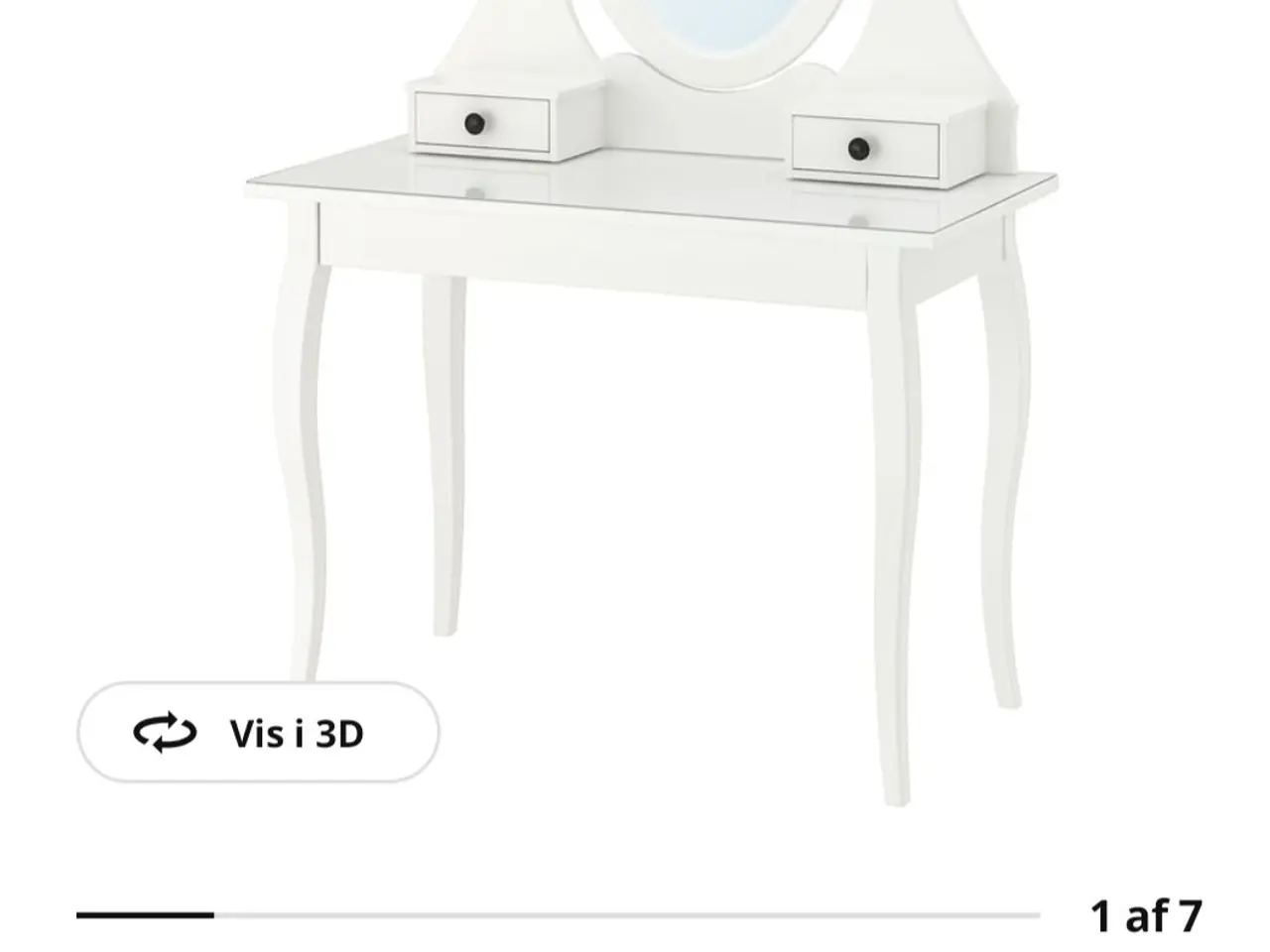 Billede 5 - Sminkebord + skammel Ikea Hemnes