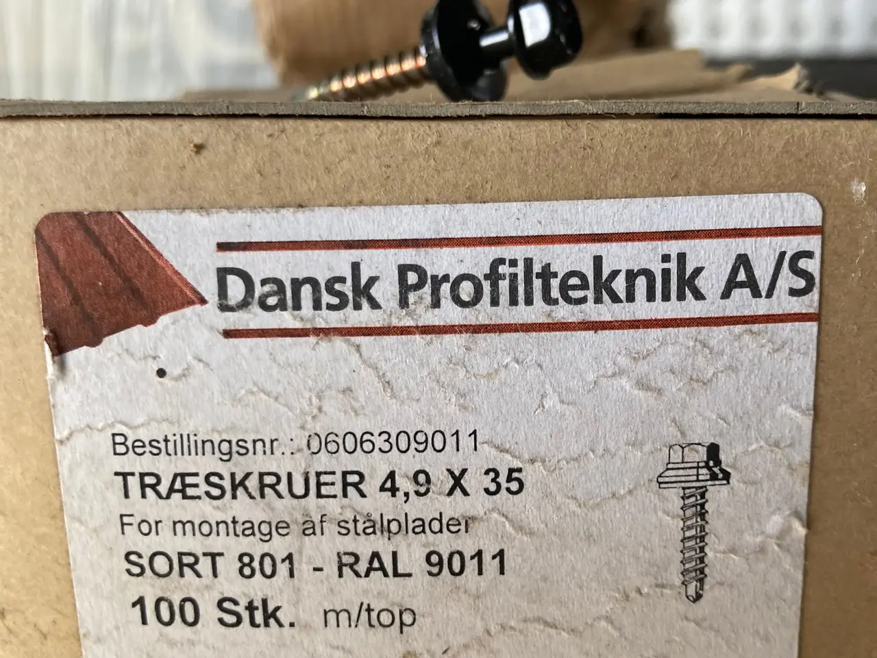 Billede 1 - Sort stålskruer