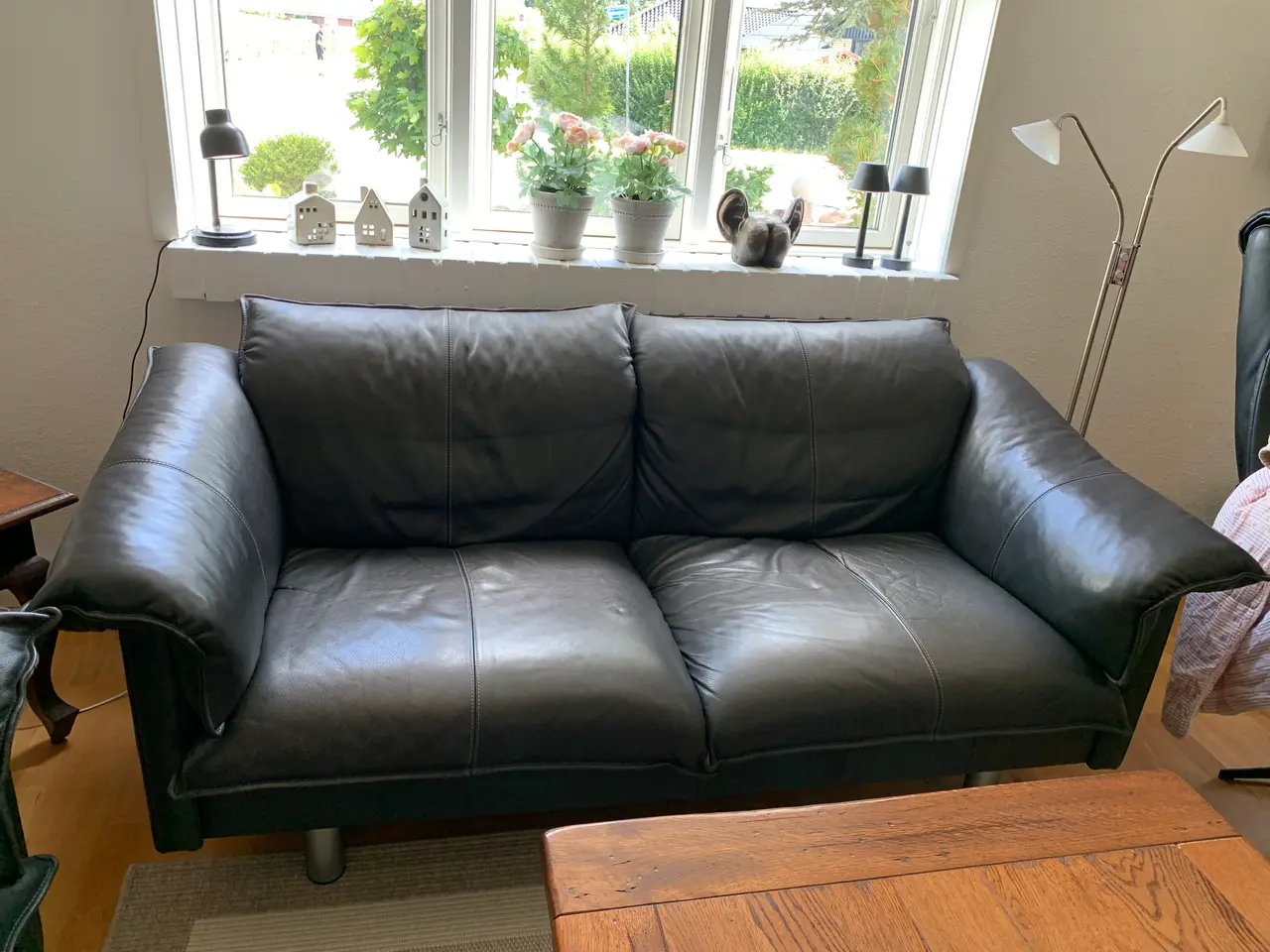 Billede 1 - 2 Pers læder sofa.