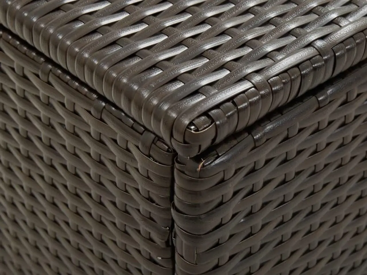 Billede 2 - Opbevaringskasse til haven i polyrattan - 200 × 50 × 60 cm, brun