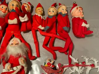 Retro nisser julemænd knænisser juletræspynt