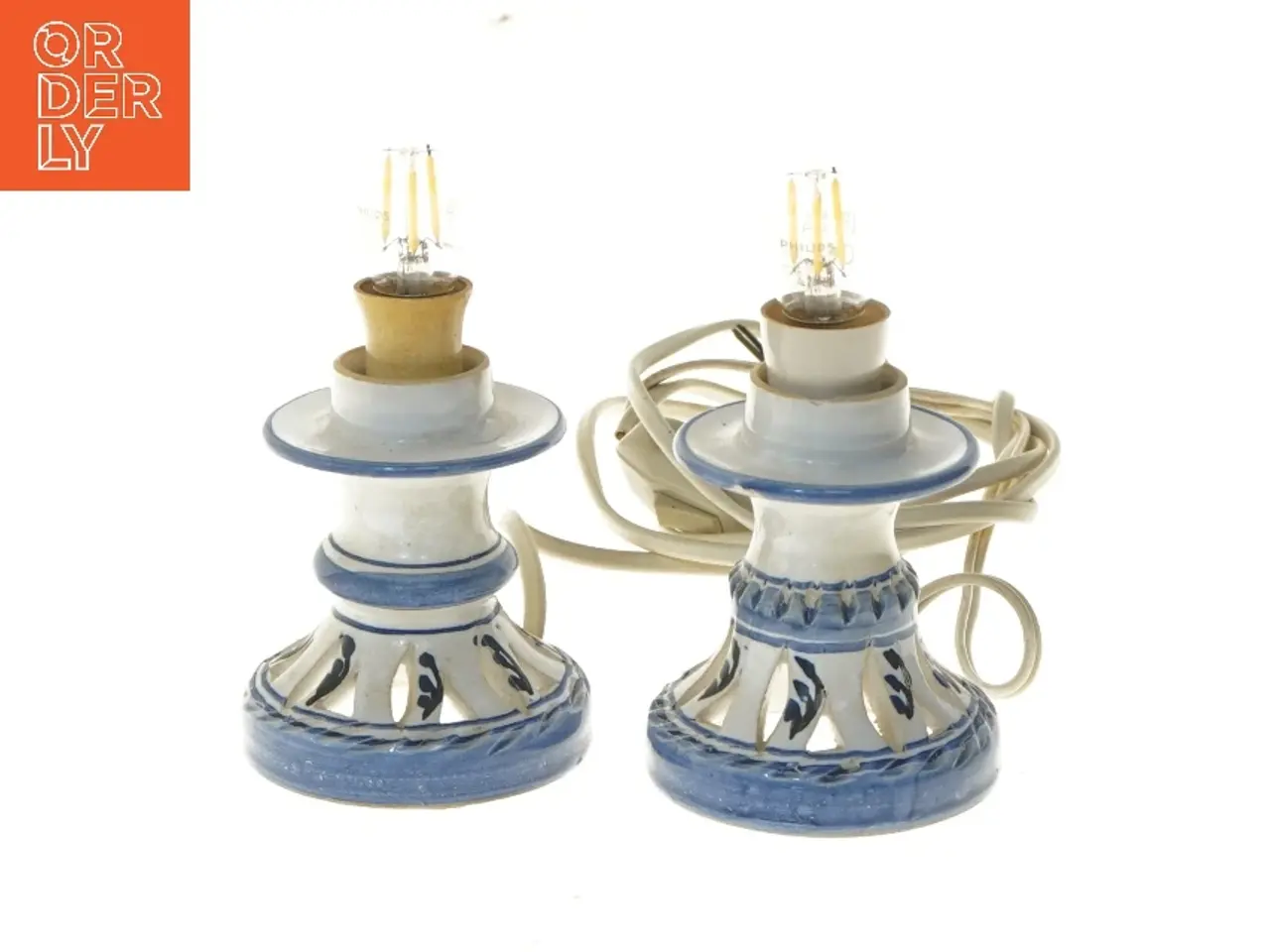 Billede 2 - Klassiske bordlamper i keramik (str. 21 cm)