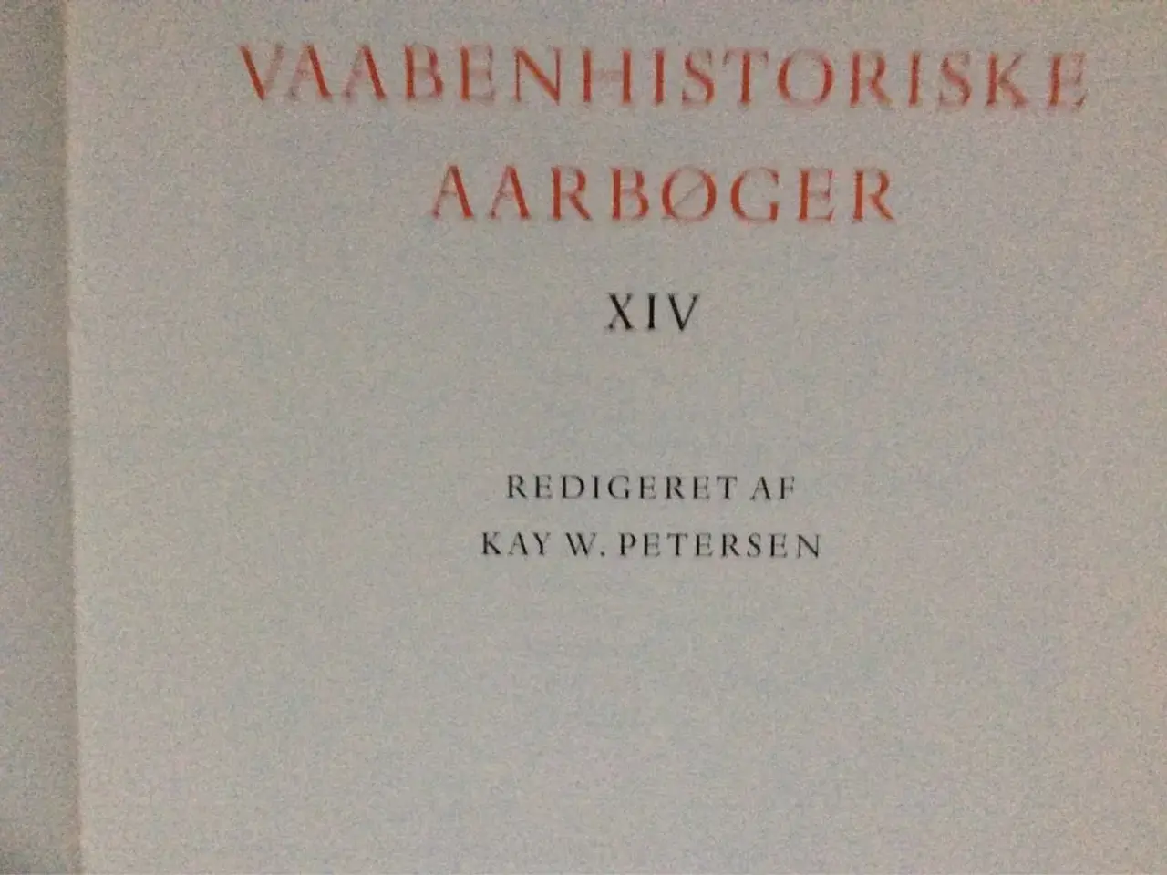 Billede 1 - Våbenhistoriske Årbøger