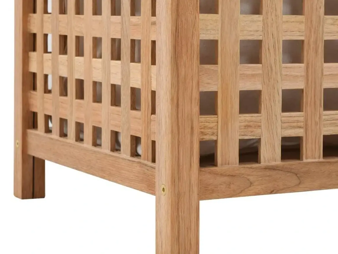 Billede 6 - Vasketøjskurv 39x39x65 cm massivt valnøddetræ