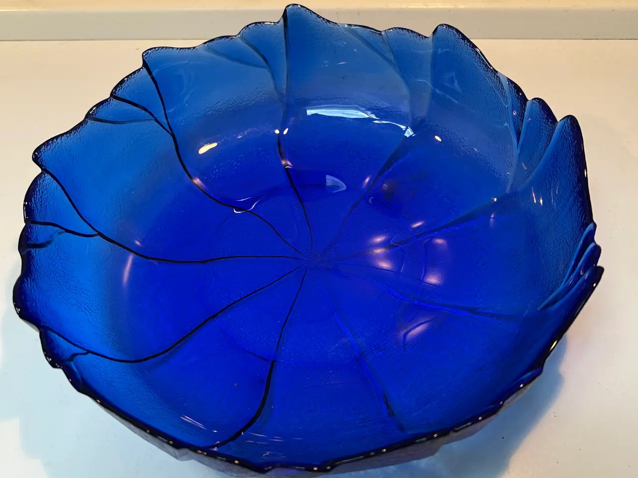 Billede 2 - Vintage blå glasskål