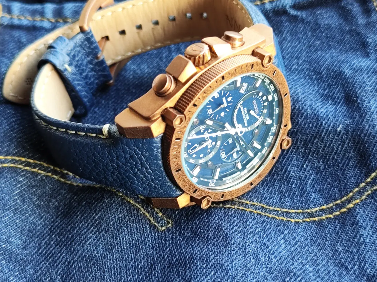 Billede 2 - Bulova Precisionist Blå/Læder (97B186)
