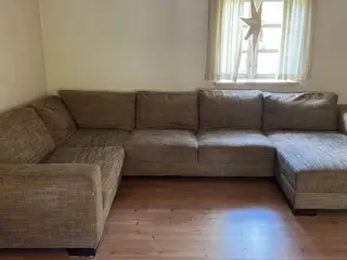 Stor L-formet sofa / hjørnesofa til salg