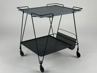 GUBI Matégot Trolley – Blå/Sort