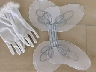 Udklædning Vinger, Handsker og diadem