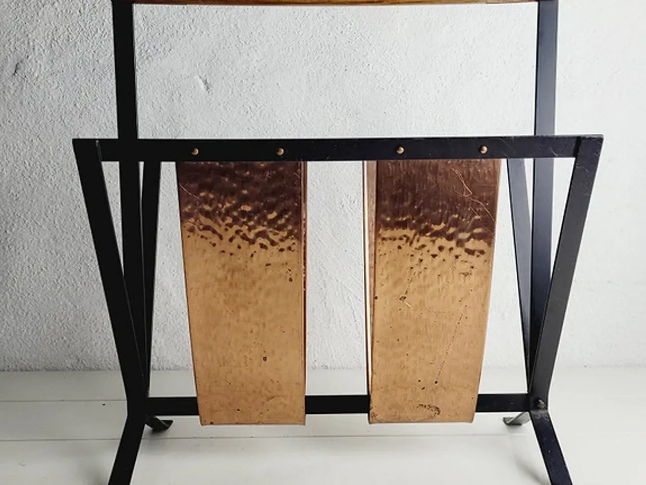 Billede 6 - ⭐️- Vintage Magasinholder / Avisholder - Kobber