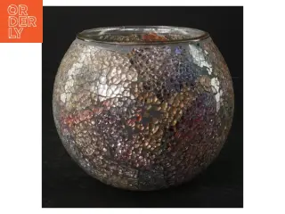 Dekorativ Lisbeth Dahl mosaikvase (str. H. 13 cm. ø. 15,5 cm)