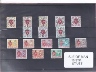 Isle of Man - 16 Stk. - Ustemplet