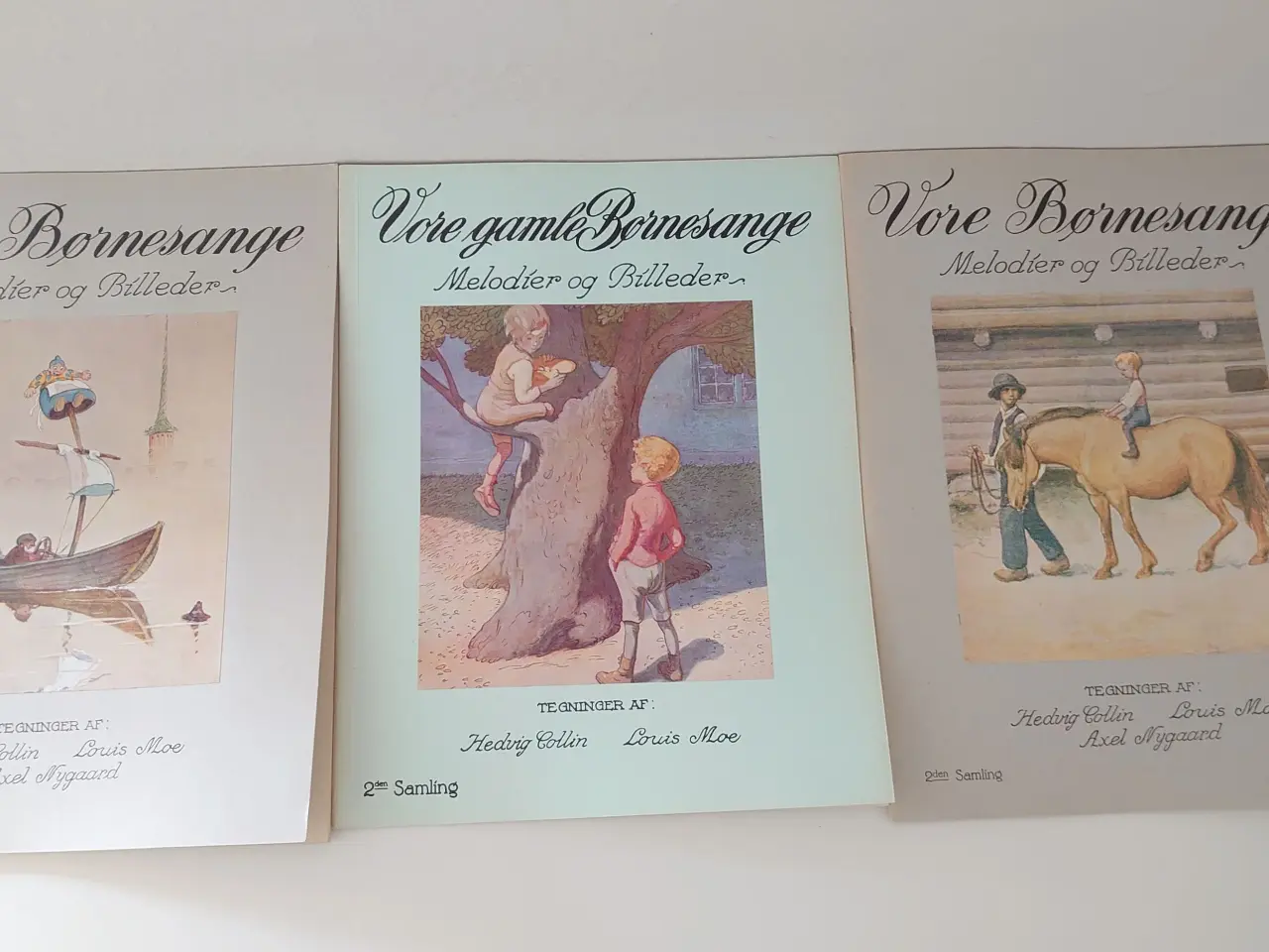Billede 1 - 3 stk "Vore Børnesange" ill. Louis Moe m.fl.