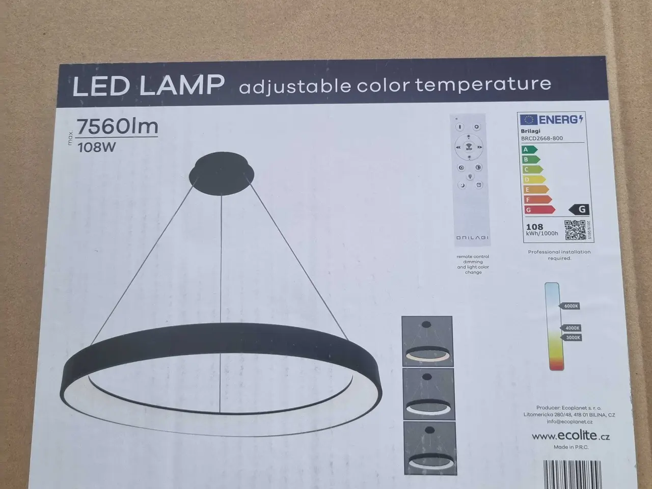 Billede 2 - Rund led loftlampe