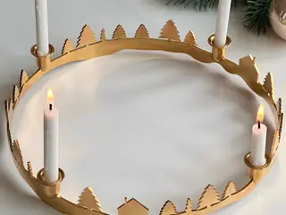 Guldbelagt adventsstage
