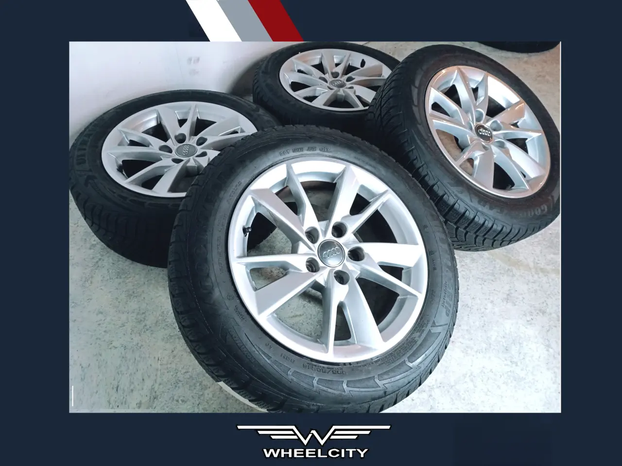 Billede 1 - 5x112 16" ET35 nav 66,6ø Audi vintersæt