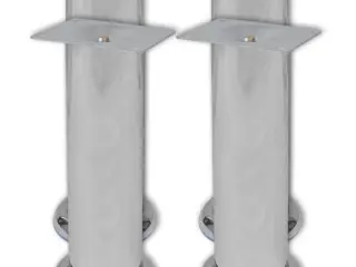 4 runde sofaben i krom 180 mm