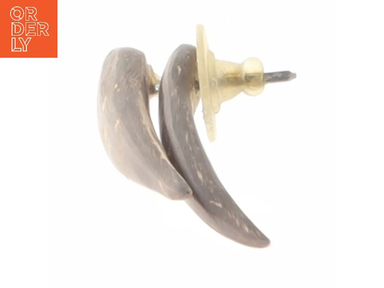 Billede 2 - Hornformede øreringe (str. 3,5 cm)