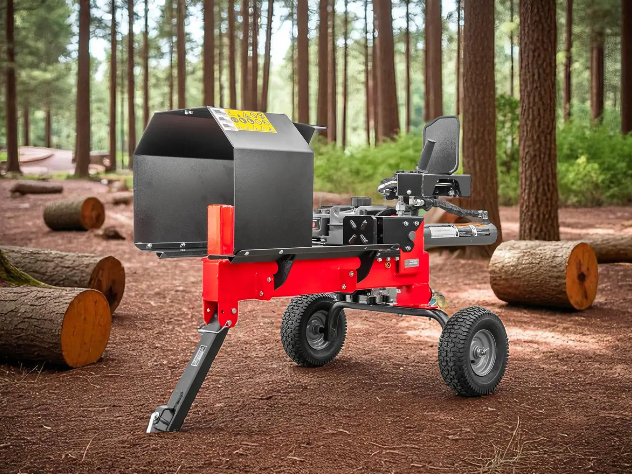 Billede 2 - WoodMaster CWM12B – 12 ton benzin brændekløver (vandret)
