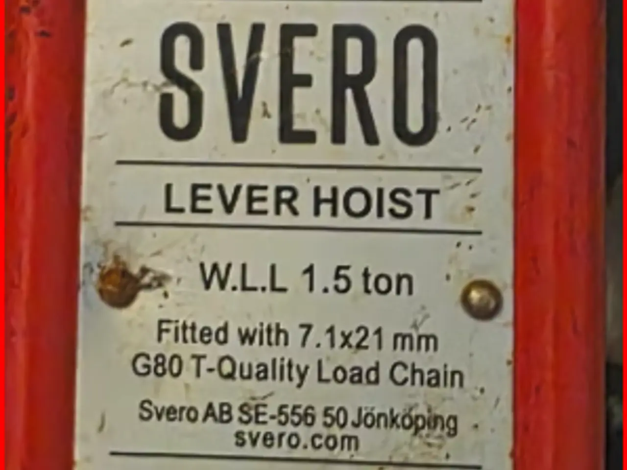 Billede 3 - Svero 1,5 ton håndkædetalje / løfteklo med kæde