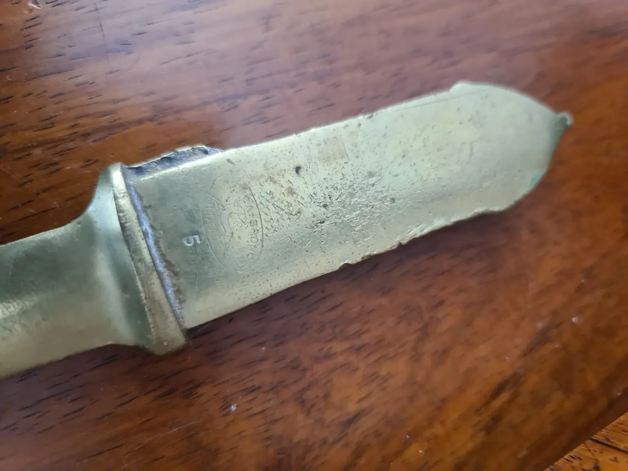 Billede 3 - Antik brevåbner i ægte "Ildfast" bronze