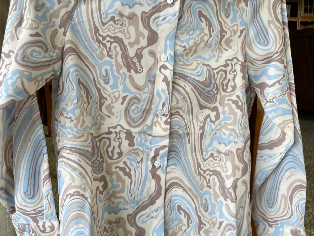 Billede 1 - ONME Long sleeveshirt with stripeprinting 