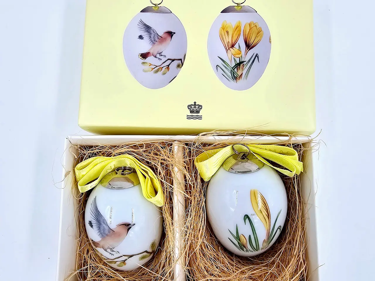 Billede 1 - Royal Copenhagen Påskeæg Krokus & Spurv 2017. Sortering 1