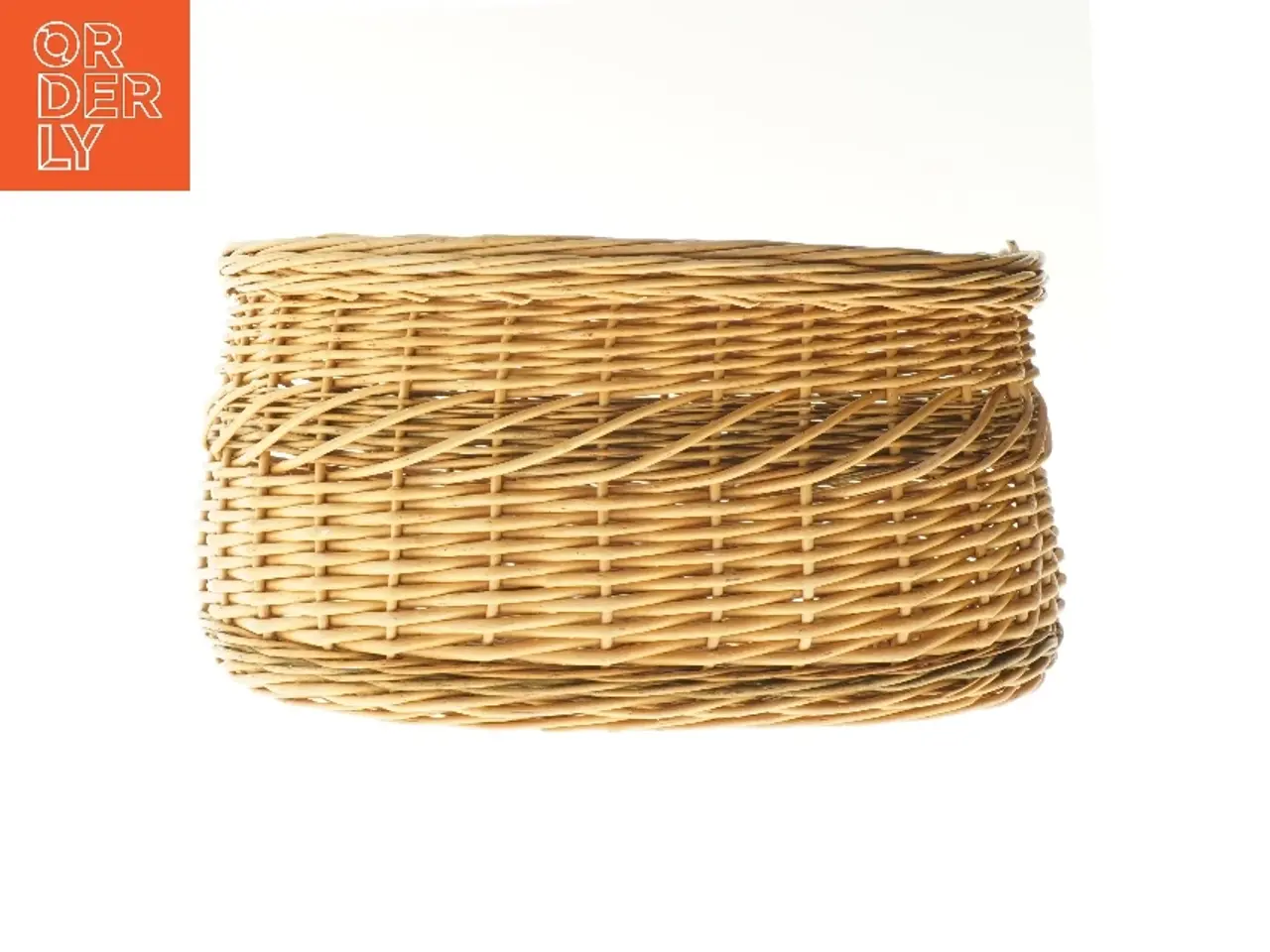 Billede 1 - Flettet oval kurv (str. 40x20x26 cm)