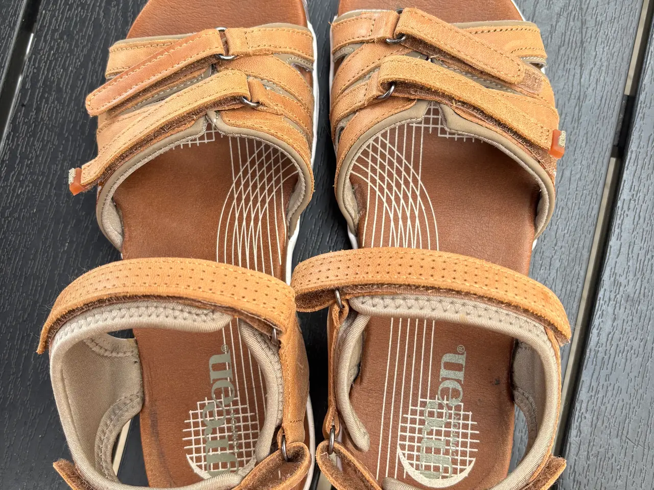 Billede 2 - Green Comfort sandaler i naturfarvet skind.
